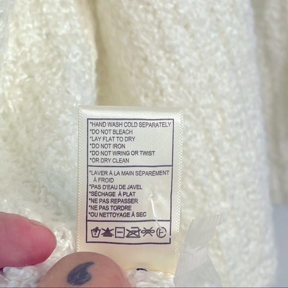 BB Dakota Ivory Chenille Open Front Cardigan NWOT Size M - Picture 8 of 9